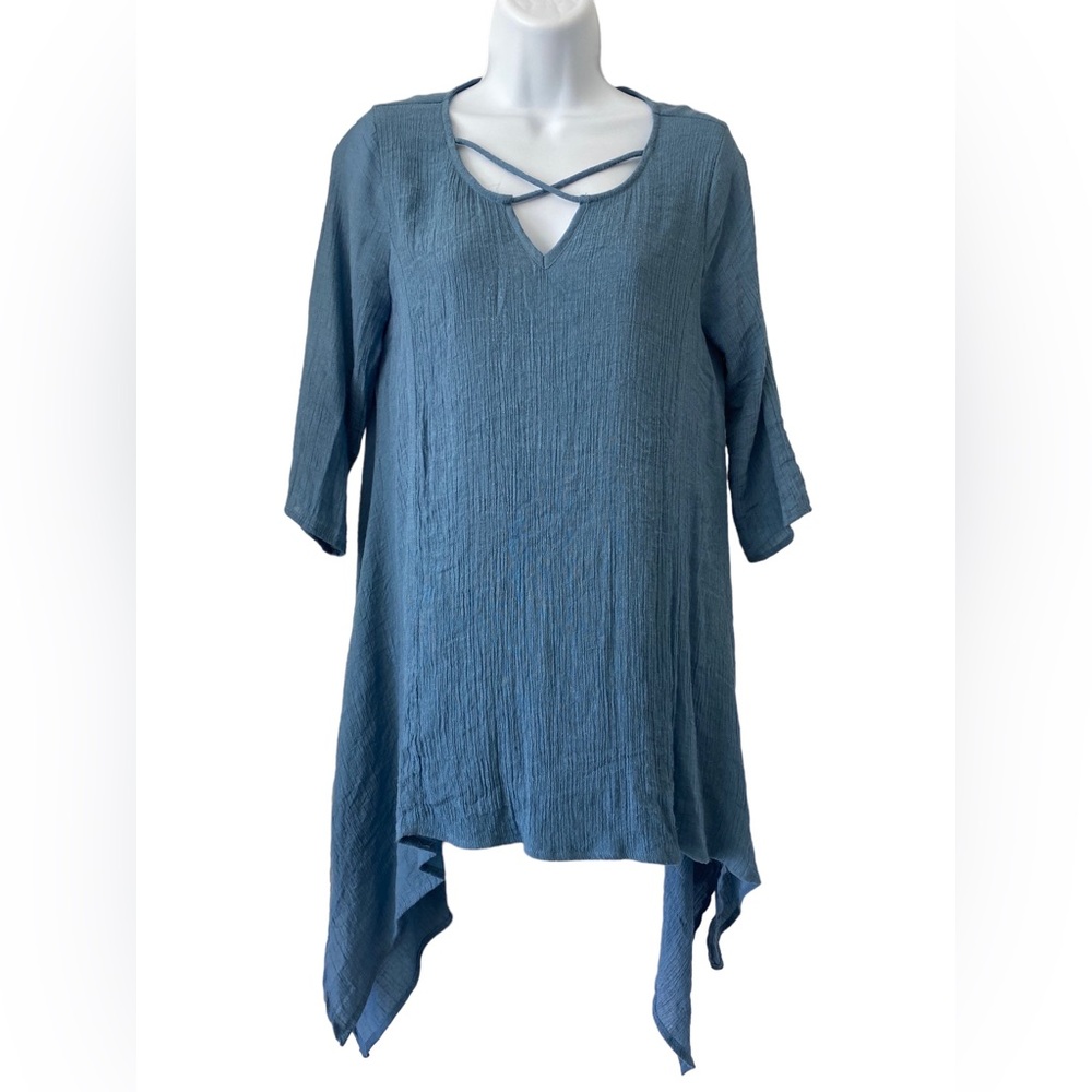Boutique steel blue top. Size small. Umgee brand